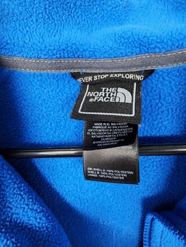 North Face Sweater Adult Large Blue Gray Lightweight Outdoors Zip Sweatshirt Men - Picture 4 of 4