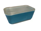 VINTAGE PYREX BLUE 502 COVERED REFRIGERATOR DISH With Lid