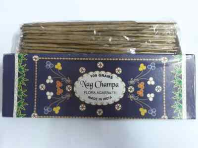 Premium Flora Agarbatti Nag Champa Natural Fragrance Rolled Incense Sticks 100g