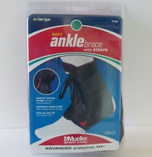 Mueller Soft Ankle Brace w/Straps 213XL Extra Large Opened NIP Left or Right 1