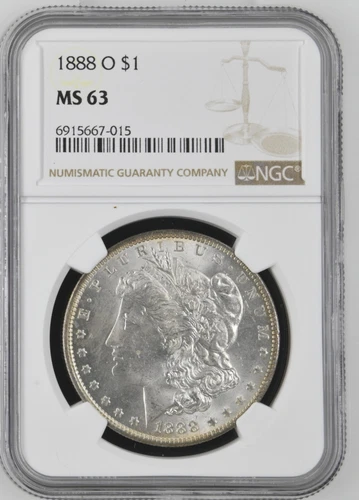 1888 O Morgan Silver Dollar NGC MS-63