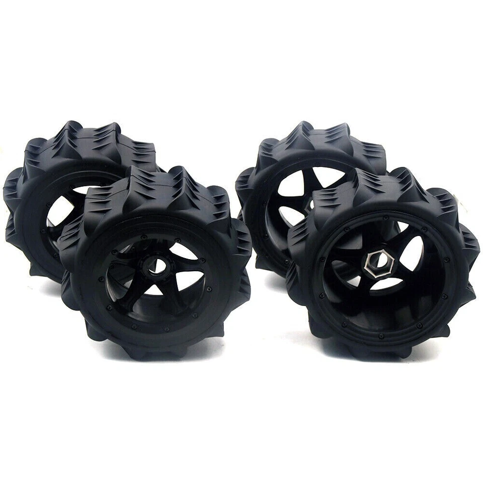 Sand Wheel Tire 4PCS 24mm IN US For 1/5 HPI baja 5B Kraton 8s Losi DBXL-E 2.0 RC - Image 3 of 4