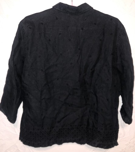 Talbots 100% Linen Button Up Shirt Sz L *BUNDLE & SAVE* $1 SHIPS MORE - Picture 2 of 4