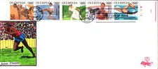 #2496-2500 Olympics B Line FDC (29319902496-2500001)