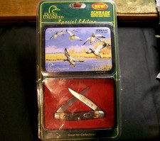 Schrade 77UH Muskrat Knife Ducks Unlimited Special Edition 3-7/8