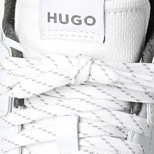 Mens Hugo by Hugo Boss Kilian Tenn Trainers Size 10 White RRP £189 BNIB - Picture 3 of 14