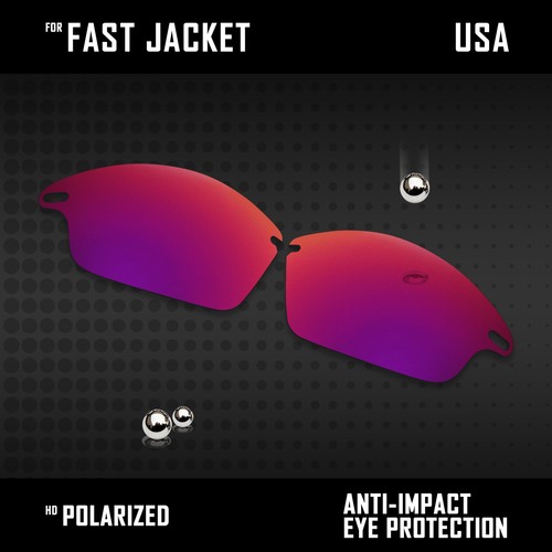 Anti Scratch polarisierte Ersatzgläser für Oakley Fast Jacket OO9097 Optionen - Bild 12 von 29