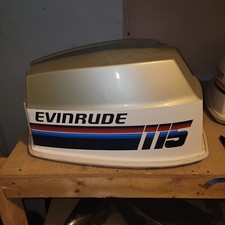  OMC Evinrude 115hp Outboard upper cowling motor  hood NICE CONDITION!