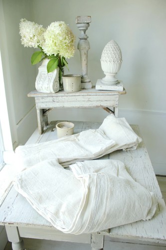 Antique French linen sheets HEAVY hemp 