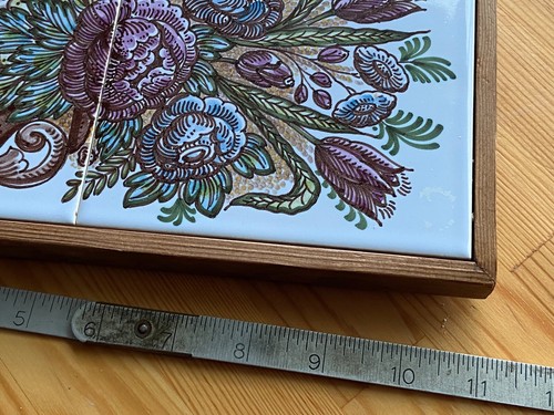 FREE SHIPMENT Unique TILE tableau polychrome Flowers Delft Holland - Picture 4 of 6