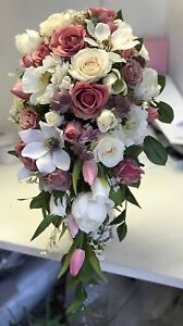 Bouquet Sposa Vintage.Grande Bouquet Da Sposa Abiti Da Sposa Vintage Rosa Bianco