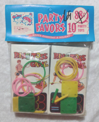 Vintage  Mini Ring Toss Game Party Favors Westvaco Corporation Sealed 10 Pack