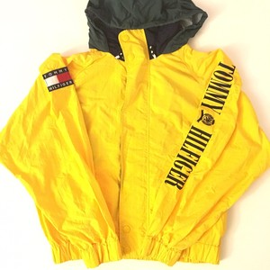 vintage yellow tommy hilfiger windbreaker