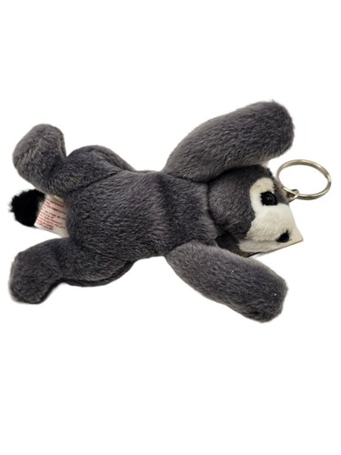 Vintage Beanpal Babies Raccoon Plush Keychain Ricky Jr. - Picture 8 of 9