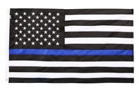 Thin Blue Line American Flag Sewn & Embroidered (4 X 6 Feet Thin Blue Line) on sale Thin Blue Line American Flag Sewn & Embroidered (4 X 6 Feet Thin Blue Line) on sale