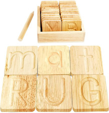 Wooden Alphabet Tracing Boards - Preschool Letter Formation - Montessori