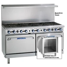 Imperial 60 in 10Burner Gas Range w/ Standard Oven and Cabinet Base
