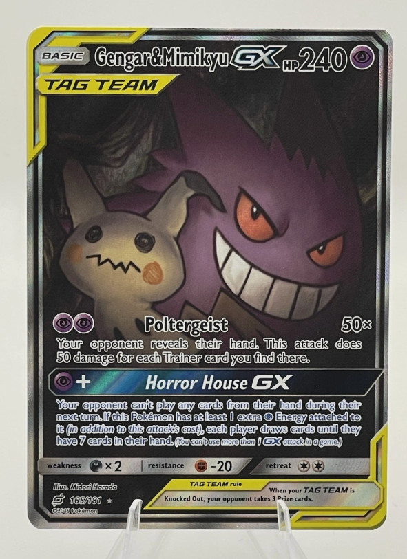 Pokémon Gengar & Mimikyu GX 165/181 Team Up Alternate Full Art (MINT)