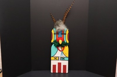 Riesiger flacher Vogel Hopi Pueblo Kachina signiert Größe 20 Zoll groß