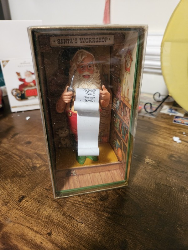 Vintage 1980 HALLMARK Santa Christmas Ornament Original Box