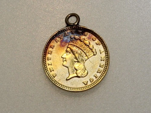 $1 INDIAN PRINCESS HEAD GOLD COIN JEWELRY PIECE