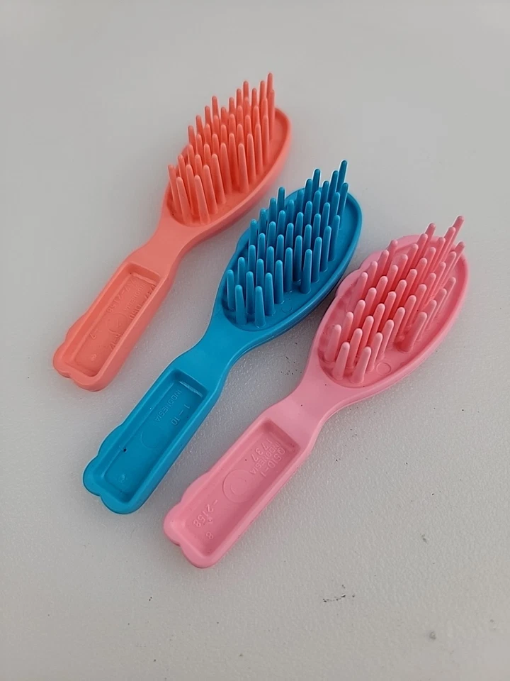 Lote De 3.CEPILLO BARBIE OVALADO ESTÁNDAR AÑOS 90 ACCESORIOS MUÑECA Foto 4 de 4