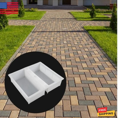 Brick Stone Mold Pavement DIY Path Maker Mold Paving Cement Brick Garden Decor.