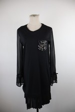 LIU JO VESTITO ABITO DONNA S WOMAN CASUAL VINTAGE DRESS CERNIERA MANICA LUNGA