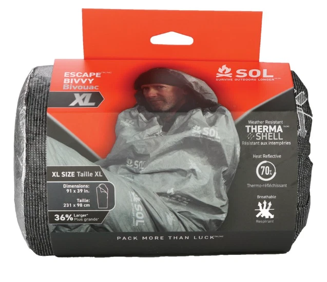 SOL Escape Bivvy XL Survival Shelter w/ Hood Emergency Sleeping Bag NEW