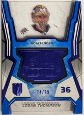 2021-22 UD SPX Logan Thompson Finite Rookies Blue /99 RC Washington Capitals