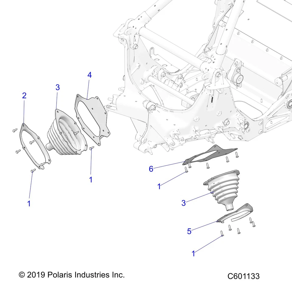 Polaris Tie Rod Boot, Genuine OEM Part 5414360, Qty 1 - Image 2 of 2