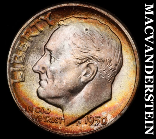 1950-D Silver Roosevelt Dime-Choice Gem BU Lustrous No Reserve #i4519