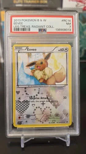 2013 Pokémon Black & White Eevee RC14/RC25 Legendary Treasures Radiant PSA 7