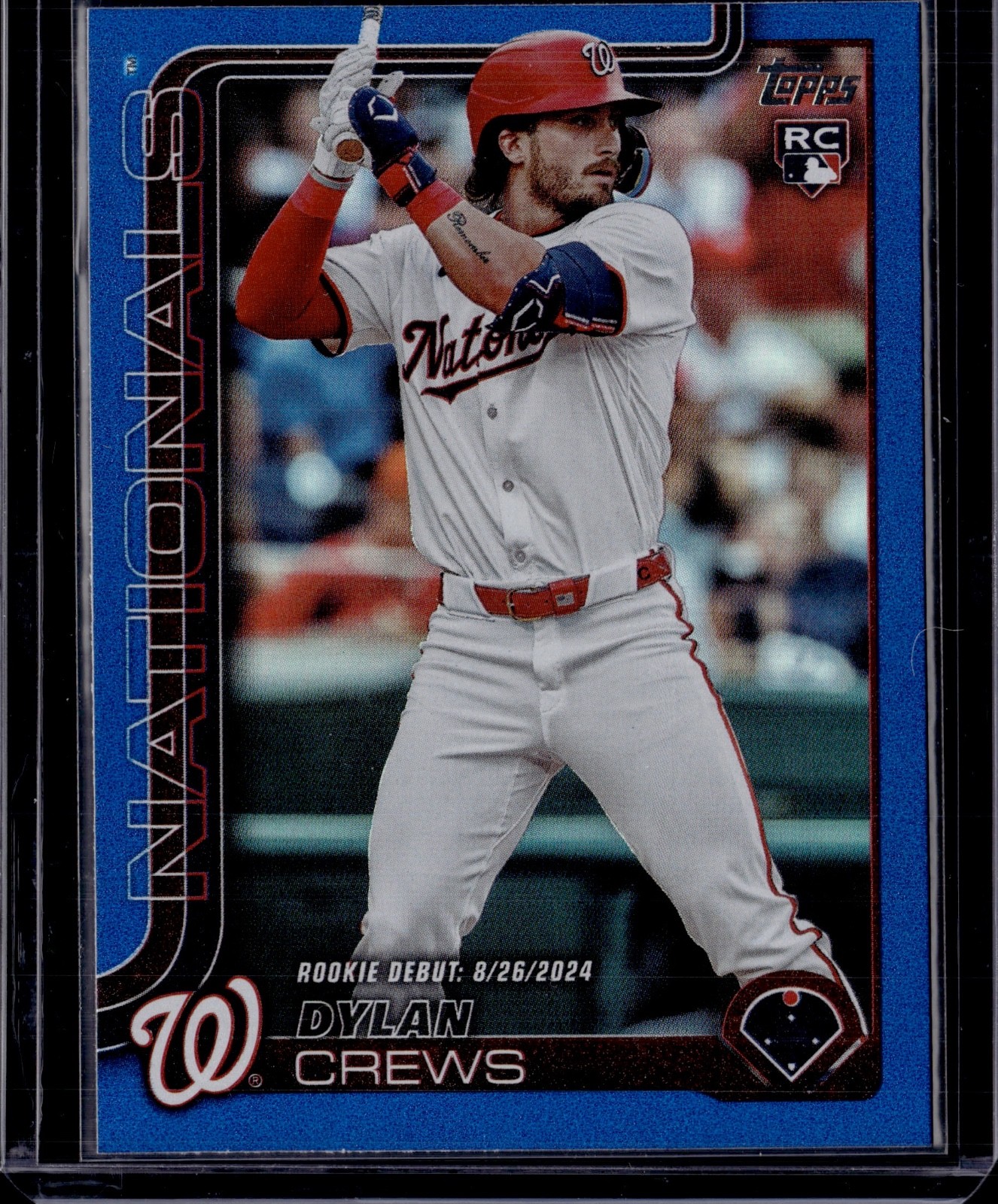 2025 Topps Update Dylan Crews Rookie Debut Blue Foil 013/150