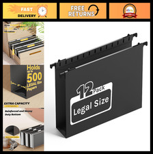 Extra Capacity Legal Size Hanging File Folders, Heavy Duty 2" Expansion, 12 Pack