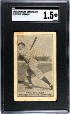 1922 American Caramel Co. Tris Speaker #E122 SGC 1.5