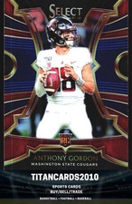 Anthony Gordon 2020 Chronicles Draft RC  Refractor Washington State Cougars