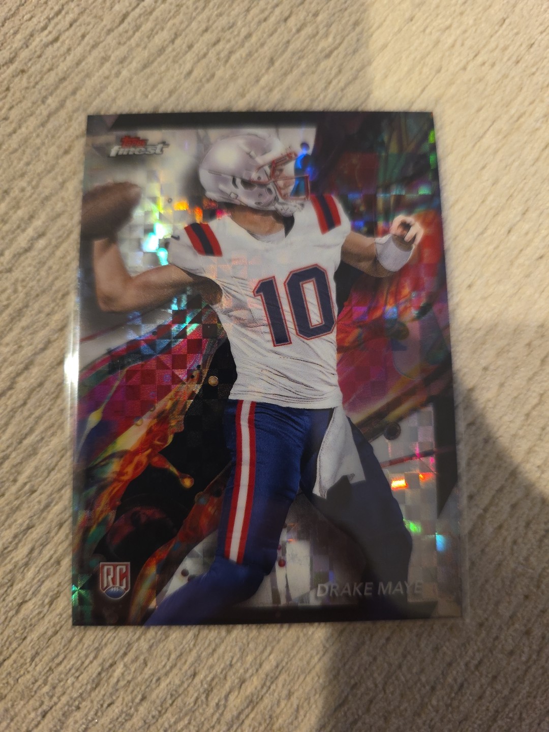 2024 Finest #62 Common Drake Maye Checkerboard Refractor