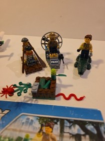 Lego City Lot Of 4---60157 Starter Set, 6455 Car, 60066 Police, 5981 Raid VPR 