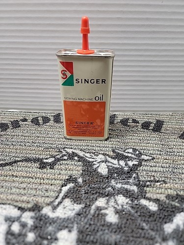 Aceite para máquina de coser Singer vintage lata de 4 oz/muy limpio/vacío/0425-tb1 - Imagen 3 de 11