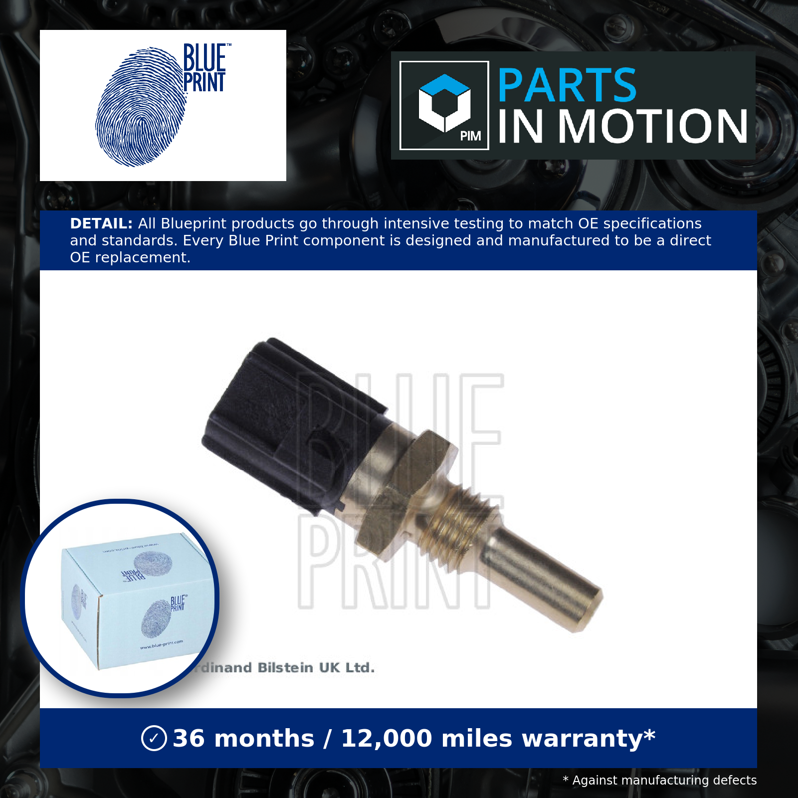 Coolant Temperature Sensor ADM57215 Blue Print Sender Transmitter FS0118840 New