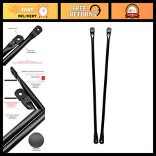 29" Garden Swing Replacement Bars - Matte Black Metal Round Rods for Swing Seat