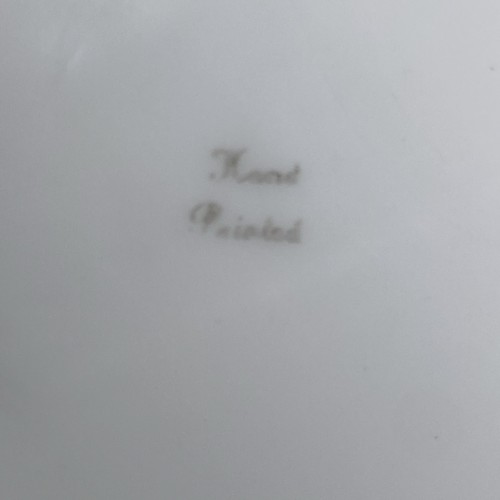 Reticulated Milk Glass Plate With Hand Painted Dogwood Westmorland? Plate #2 - Picture 4 of 5