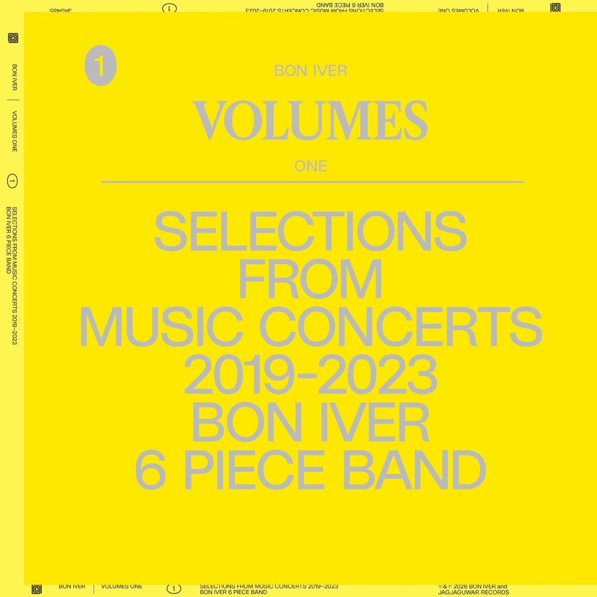 BON IVER VOLUMES ONE Selections From Music Concerts Yellow Vinyl