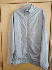 Cutter & Buck Stealth Hybrid Quilted Mens Full Zip Drytec Jacket  XLT Gray