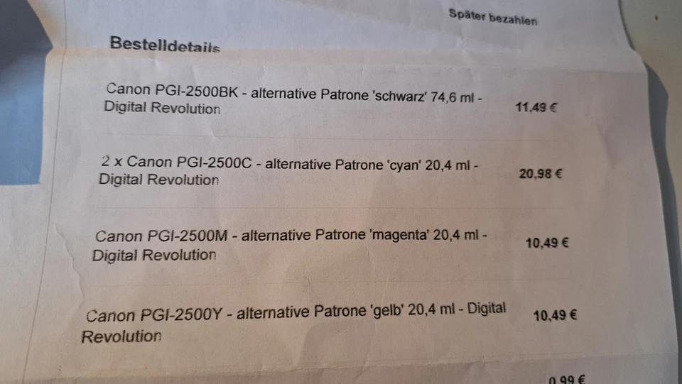 Neue Druckerpatronen für canon maxify C/M/Y/B - Bild 2 von 3