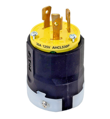 Eaton AHCL530P Industrial Locking Plug NEMA L5-30P 30A 120V  2-Pole 3-Wire