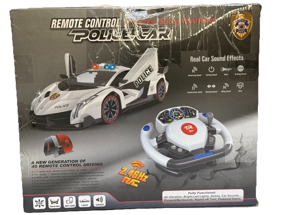 Remote Control Police Car, 4D Motion Gravity and Steering Wheel