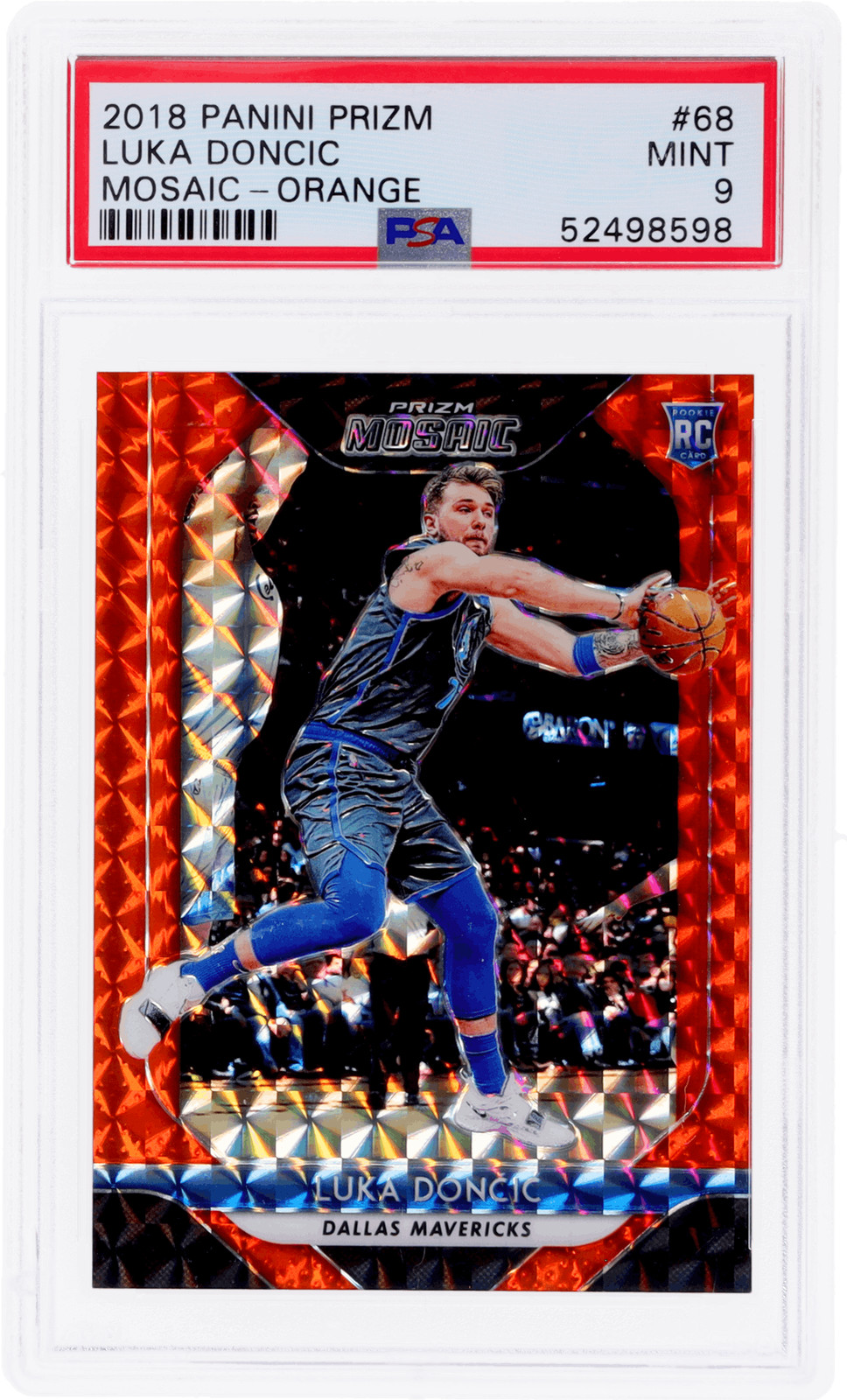 2018 Panini Prizm Mosaic Luka Doncic Orange #68 /99 PSA 9 Rookie RC