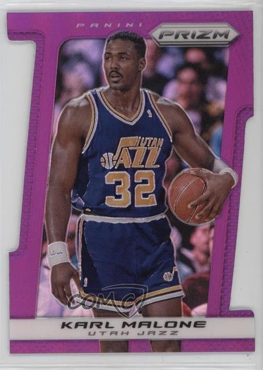 2013-14 Panini Prizm Purple Prizm Die-Cut 13/49 Karl Malone #241 HOF 8yo